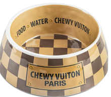 Load image into Gallery viewer, Checker Chewy V Dog Bowl