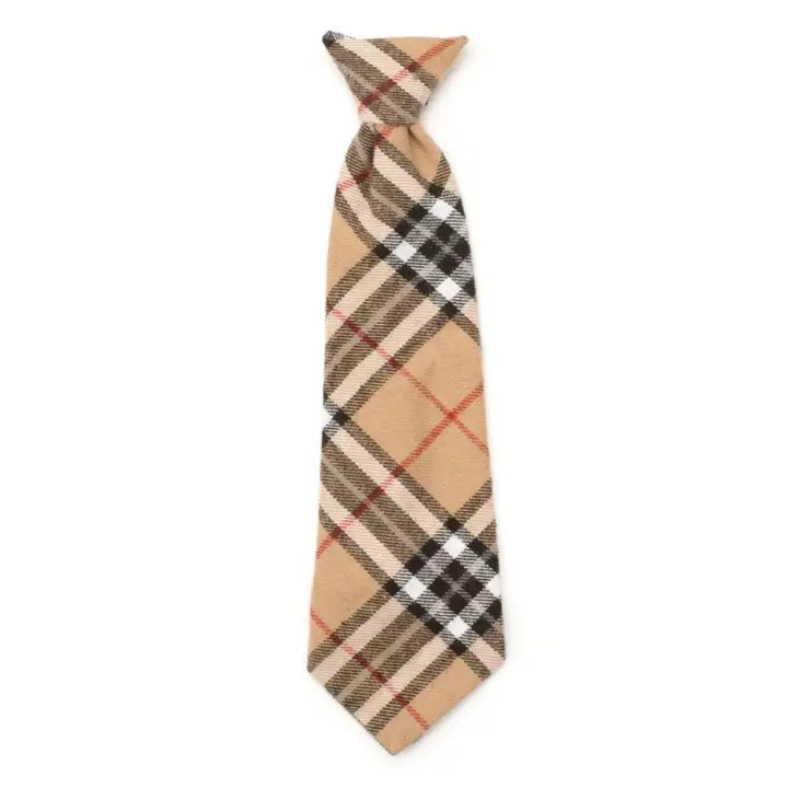 Tan Plaid Tie
