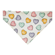 Load image into Gallery viewer, Conversation Hearts Dog Bandana
