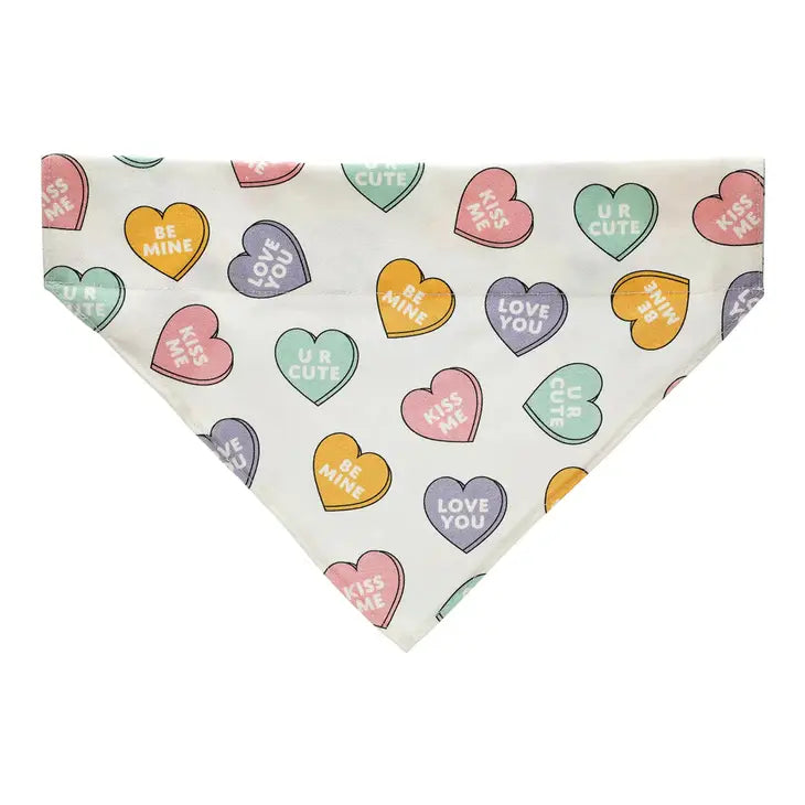 Conversation Hearts Dog Bandana