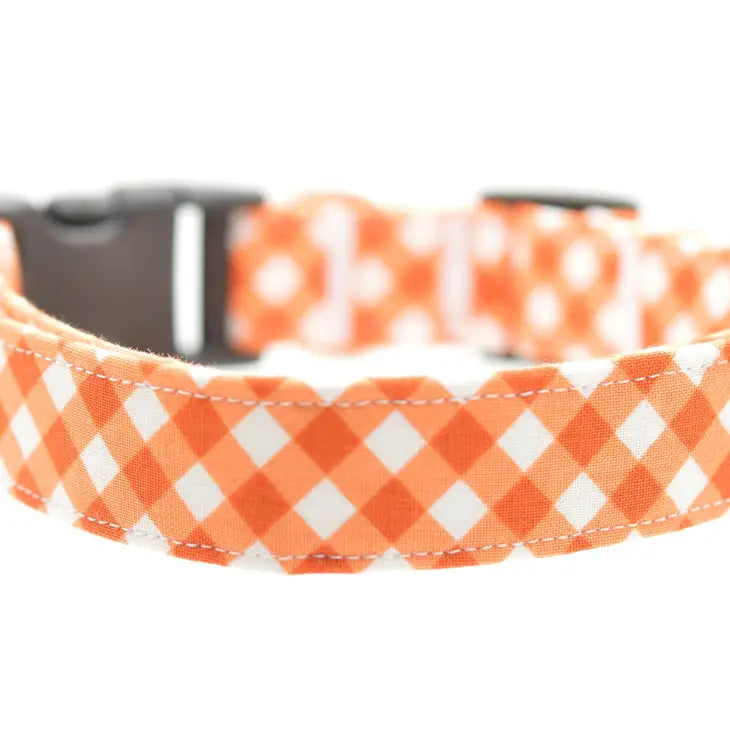 Orange Gingham Collar