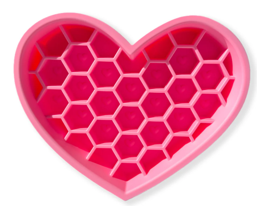 2-in-1 Heart Slow Feeder & Lick Mat