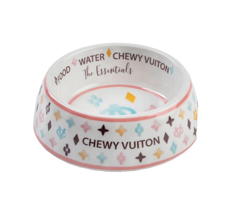 Chewy Vuiton Dog Bowl