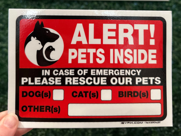 Alert! Pets Inside Sticker