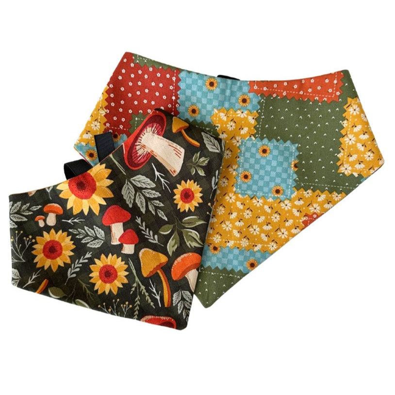 Sunflower Plaid Reversible Bandana