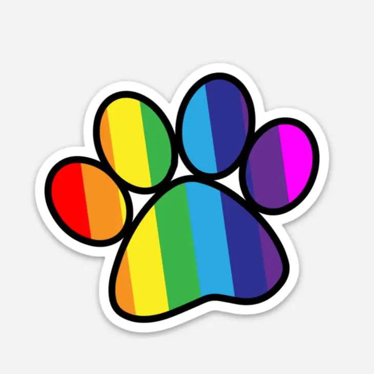 Pride Rainbow Paw Print