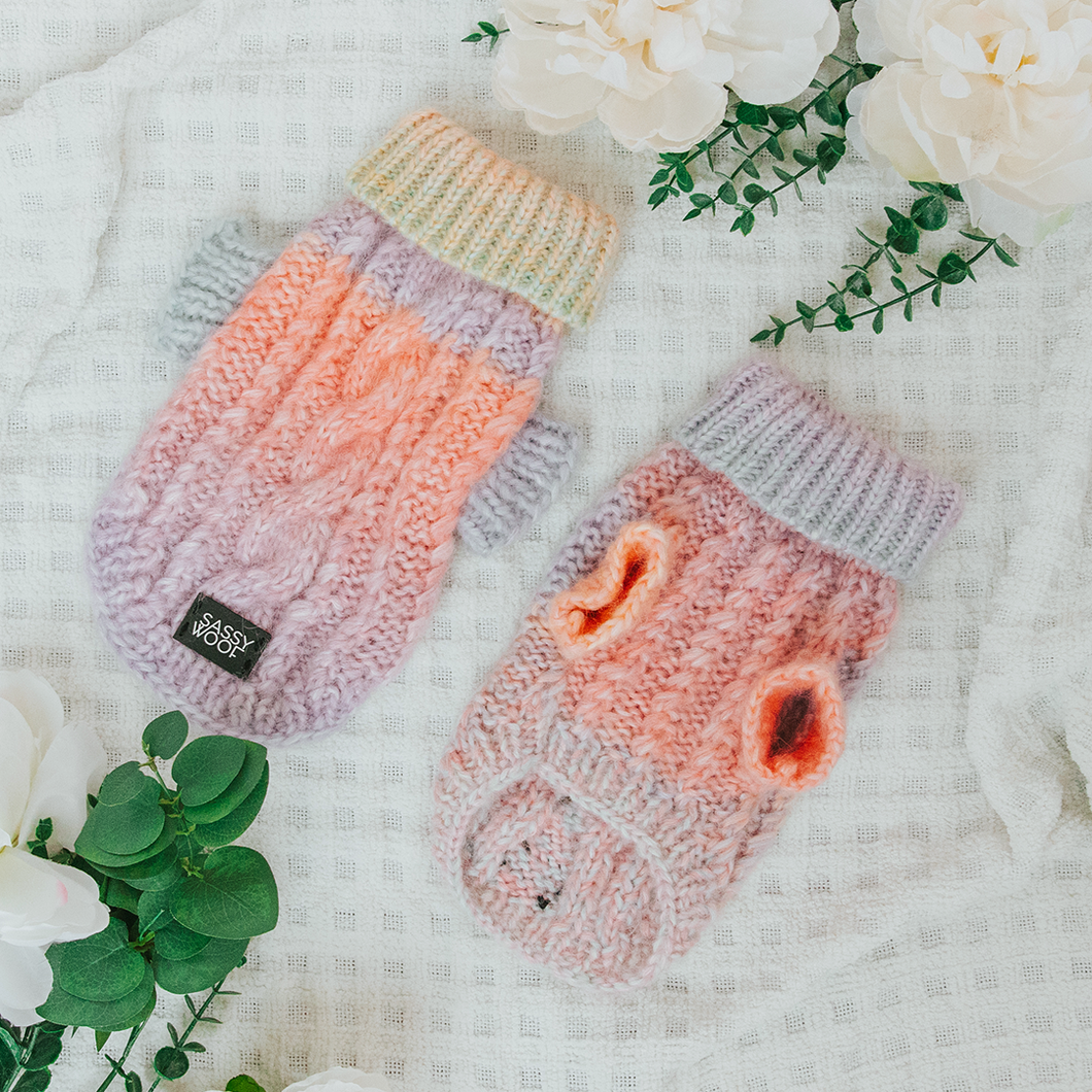 Pastel Cable Knit Sweater