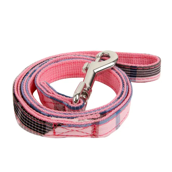 Pink Plaid Leash
