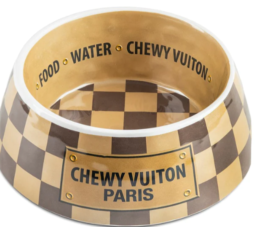 Checker Chewy V Dog Bowl