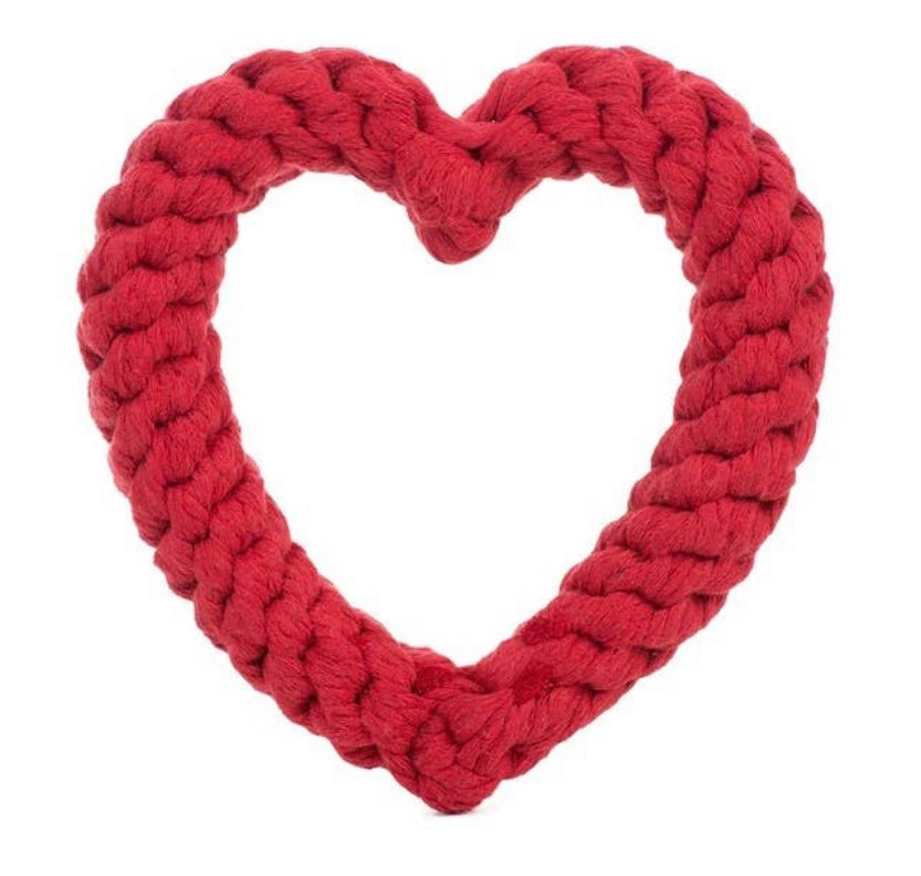 Red Heart Rope Toy